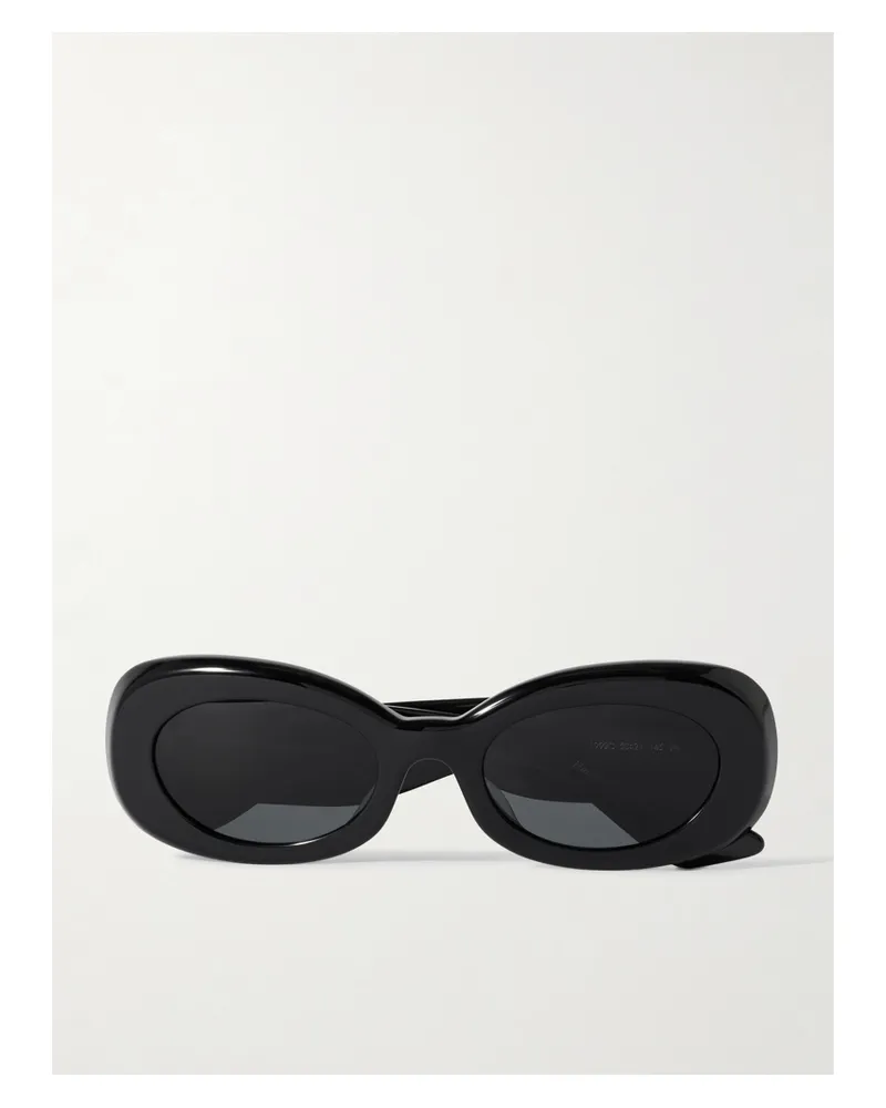 Oliver Peoples Khaite Oval-frame Acetate Sunglasses - Black Black