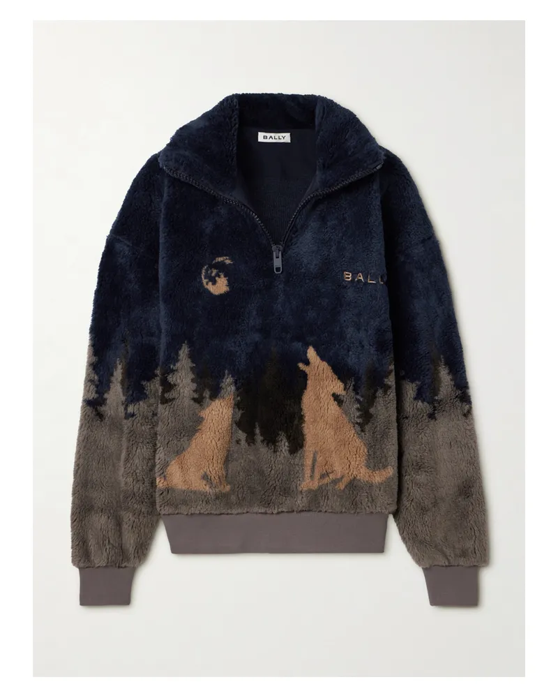 Bally Jacke Aus Bedrucktem Fleece Mit Reißverschluss - Braun Braun