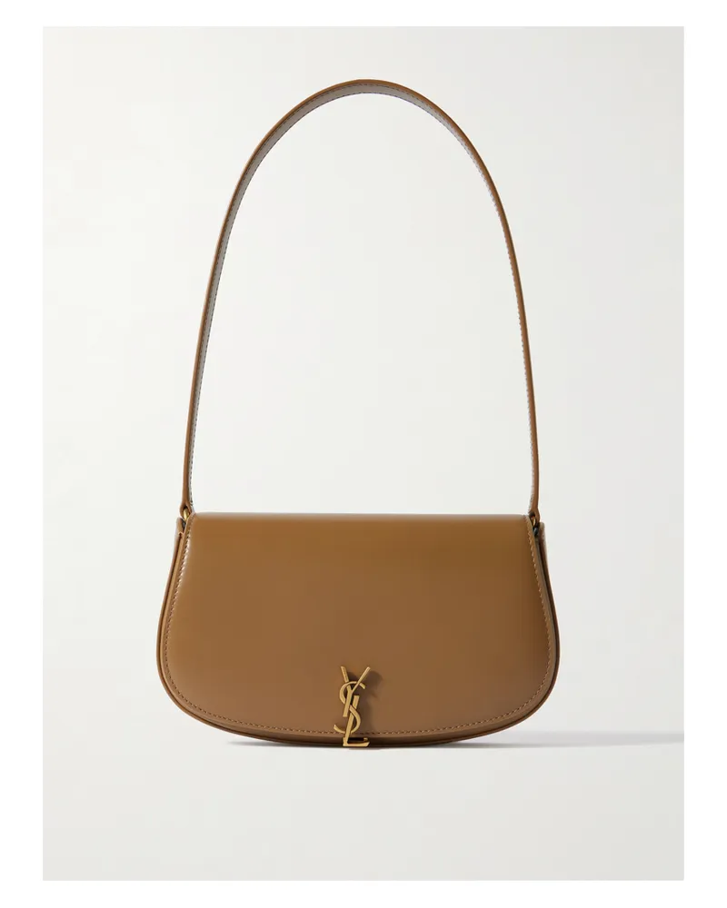 Saint Laurent Voltaire Mini Leather Shoulder Bag - Brown Brown