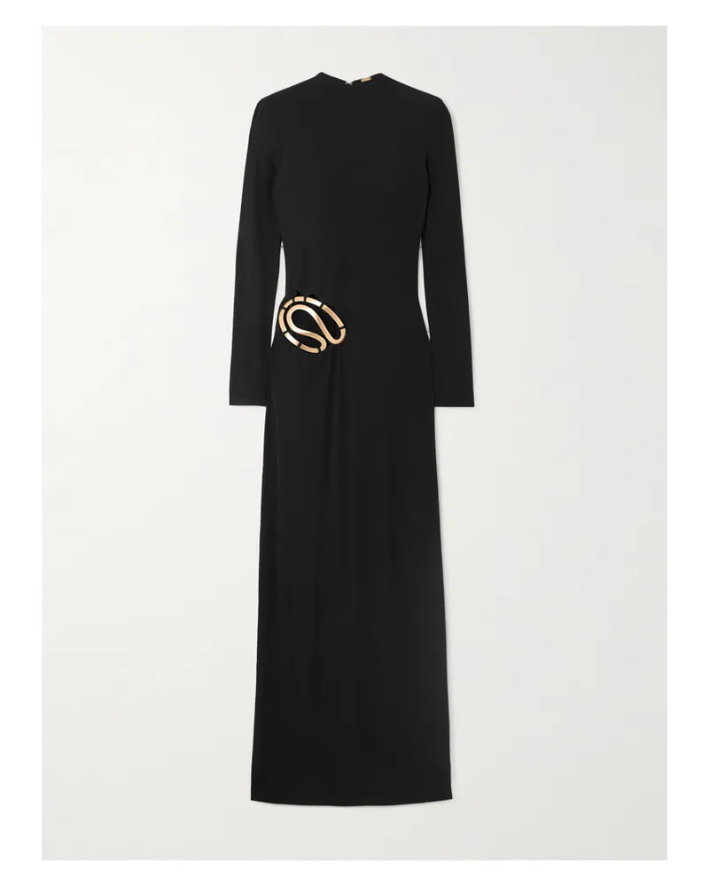 Cult Gaia Jacenta Robe Aus Jersey Mit Cut-out Und Verzierung - Schwarz Schwarz
