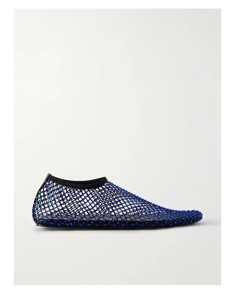 Christopher Esber Minette Flache Schuhe Aus Mesh Mit Kristallen - Blau Blau