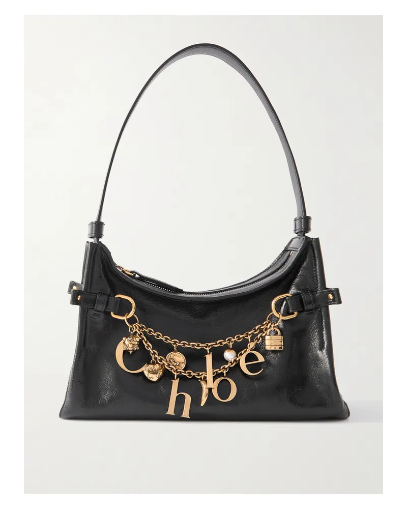 Chloé Schultertasche Aus Leder Mit Verzierungen - Schwarz Schwarz