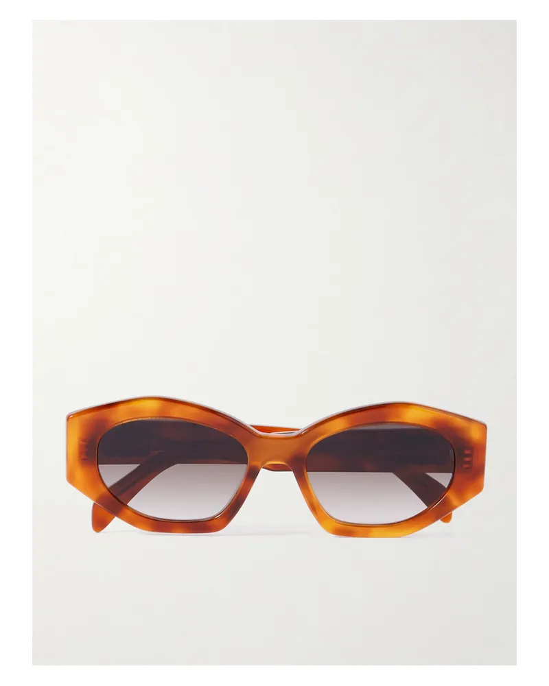 Celine Triomphe Cat-eye Acetate Sunglasses - Brown Brown
