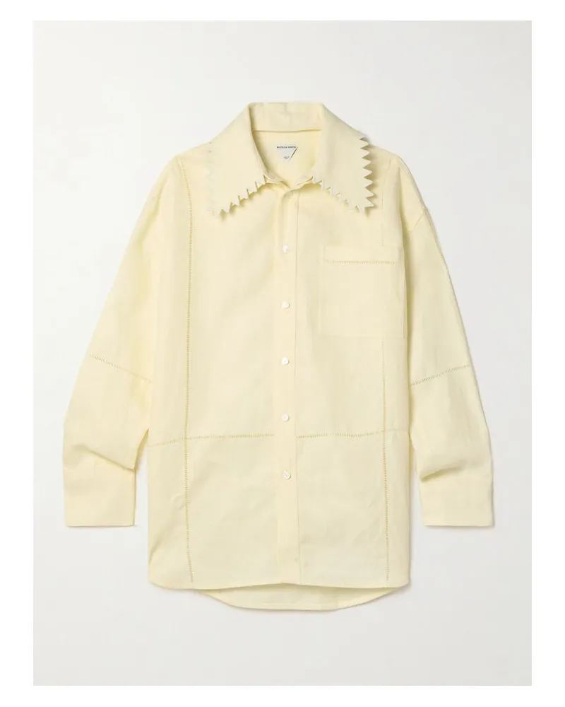 Bottega Veneta Hemd Aus Leinen Mit Stickereien - Creme Creme