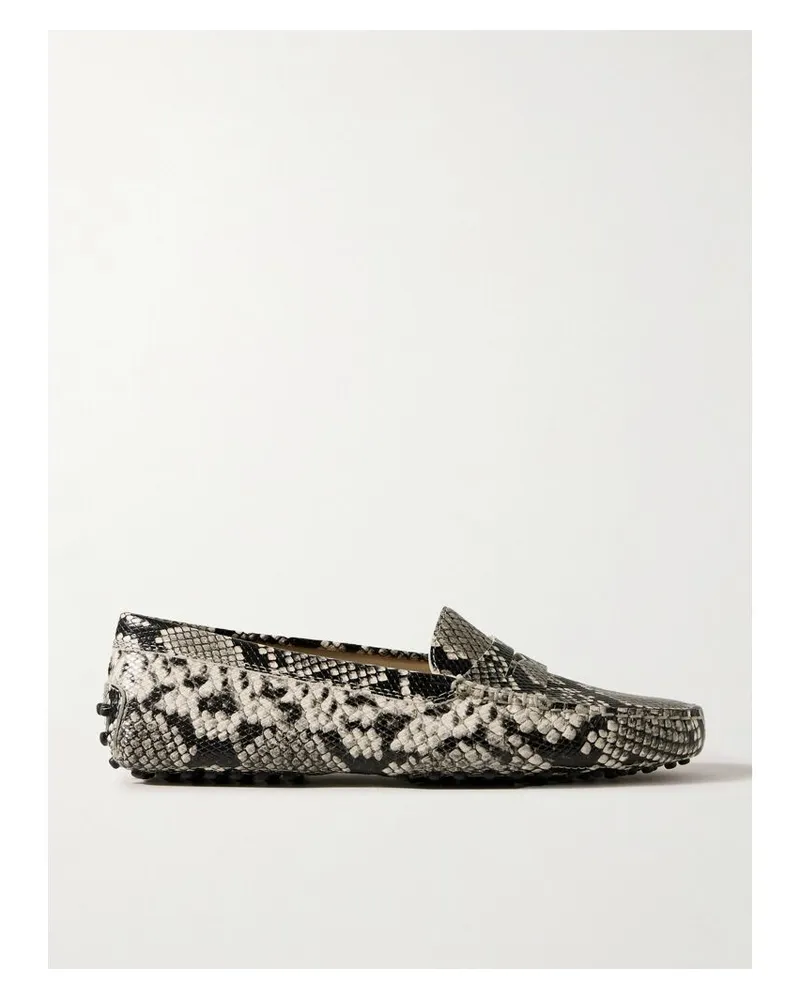 TOD'S Gommino Loafers Aus Leder Mit Schlangeneffekt - Animal-Print Animal-print
