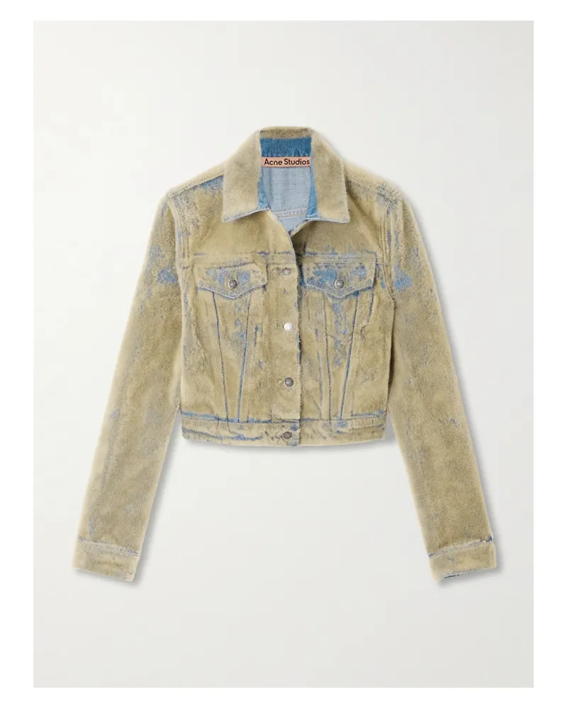 Acne Studios Jacke Aus Beflocktem Denim - Mehrfarbig Mehrfarbig