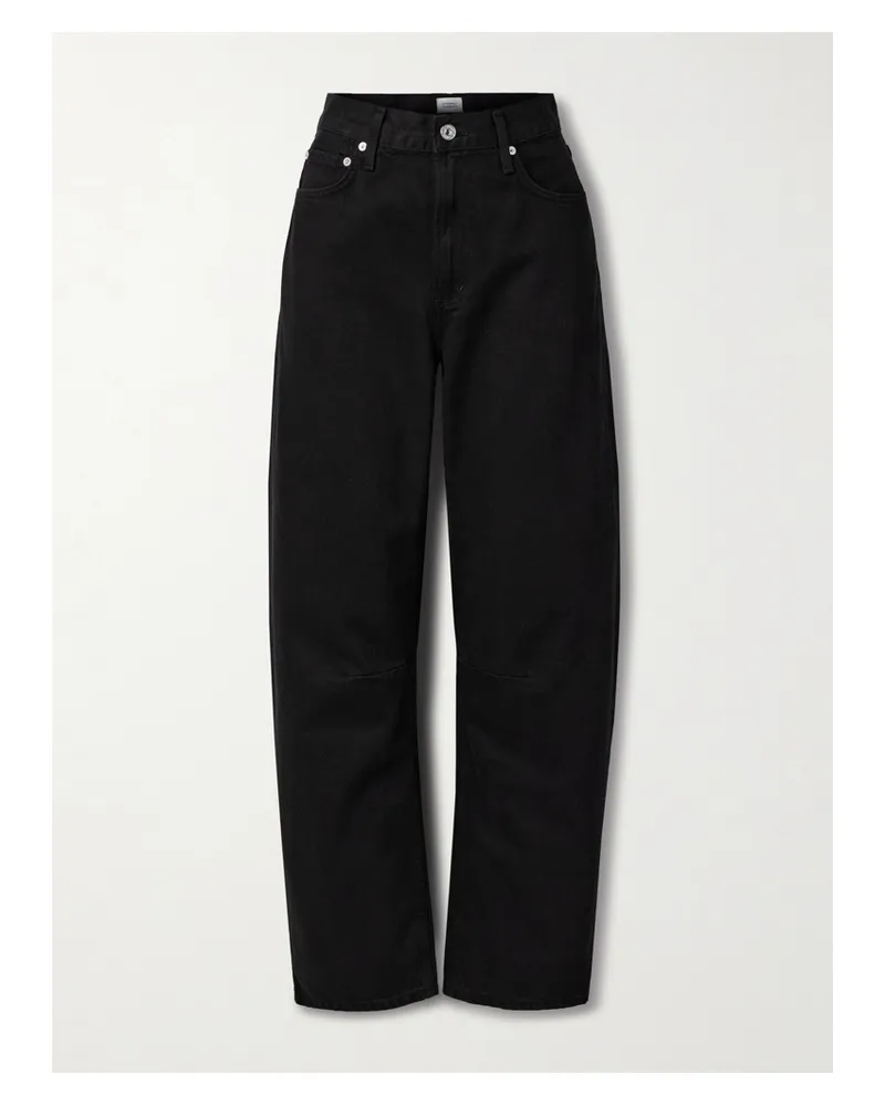 Citizens of humanity Miro Long Mid-rise Barrel-leg Jeans - Black Black