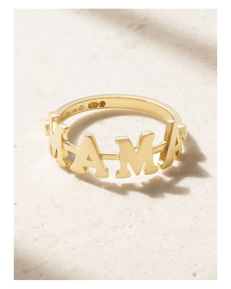 Yvonne Léon Ring Aus 9 Karat Gold Mit Diamanten Gold