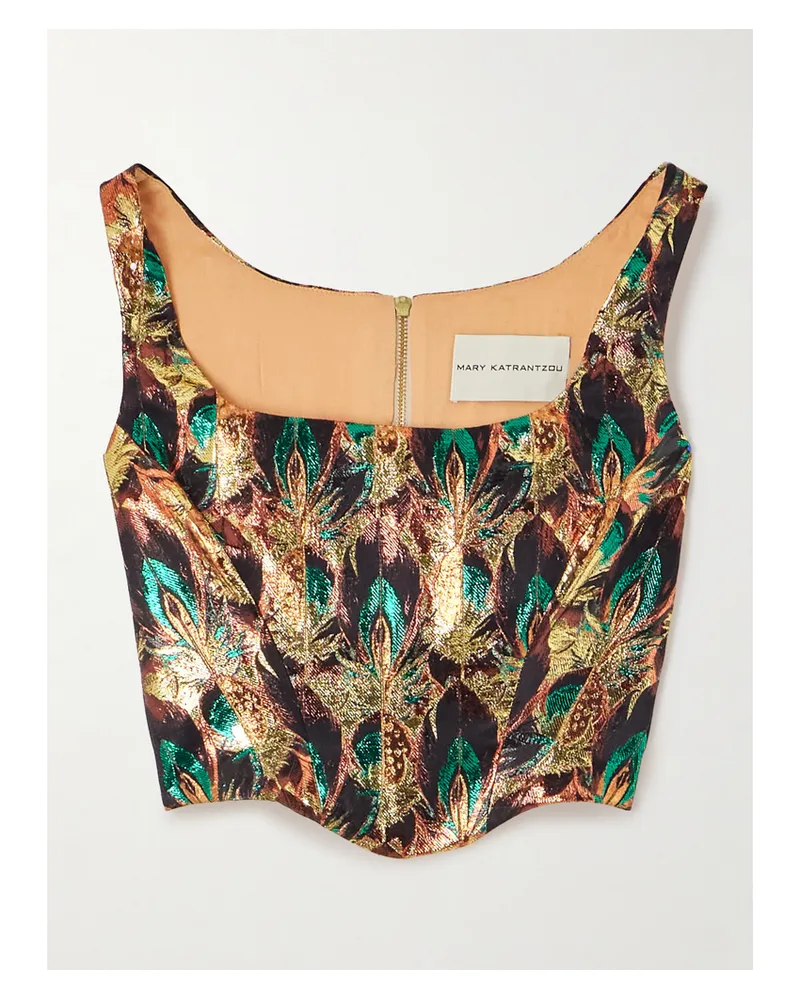 Mary Katrantzou Bustier Aus Metallic-jacquard - Mehrfarbig Mehrfarbig
