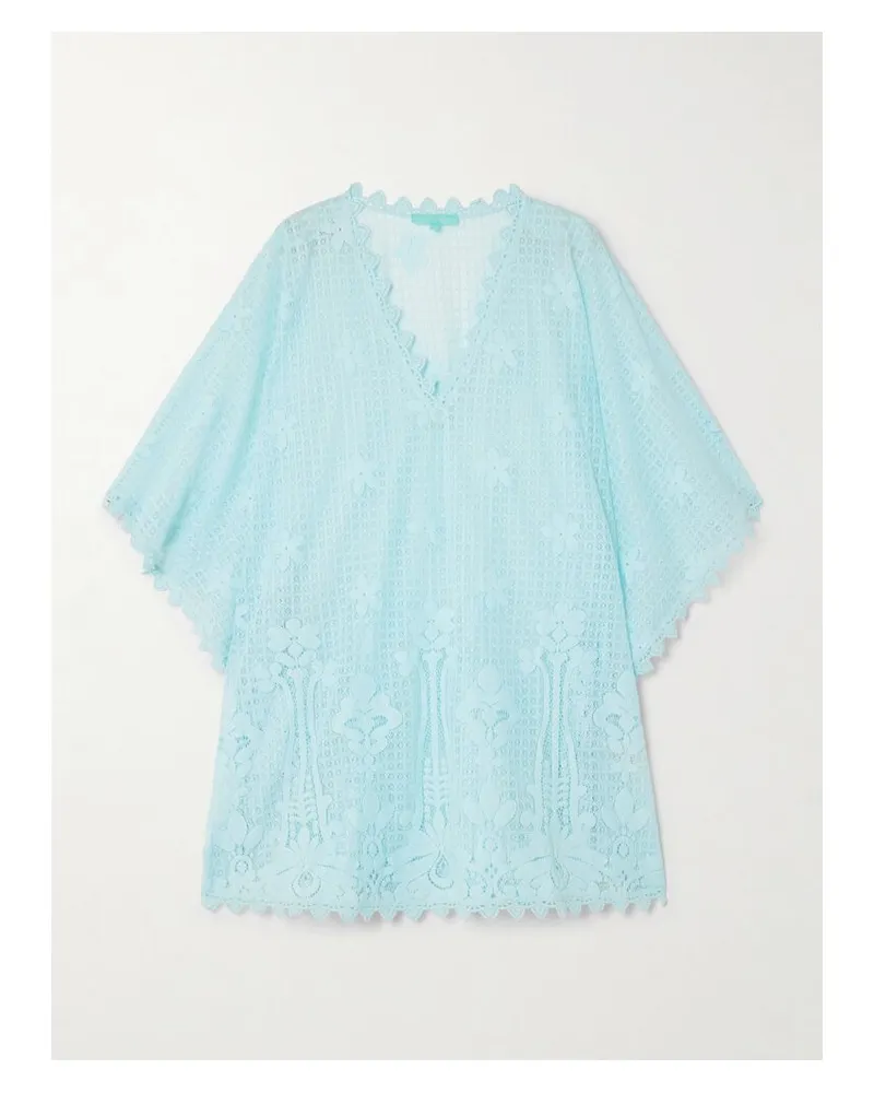 Melissa Odabash Josie Kaftan Aus Guipure-spitze Aus Einer Baumwollmischung - Blau Blau