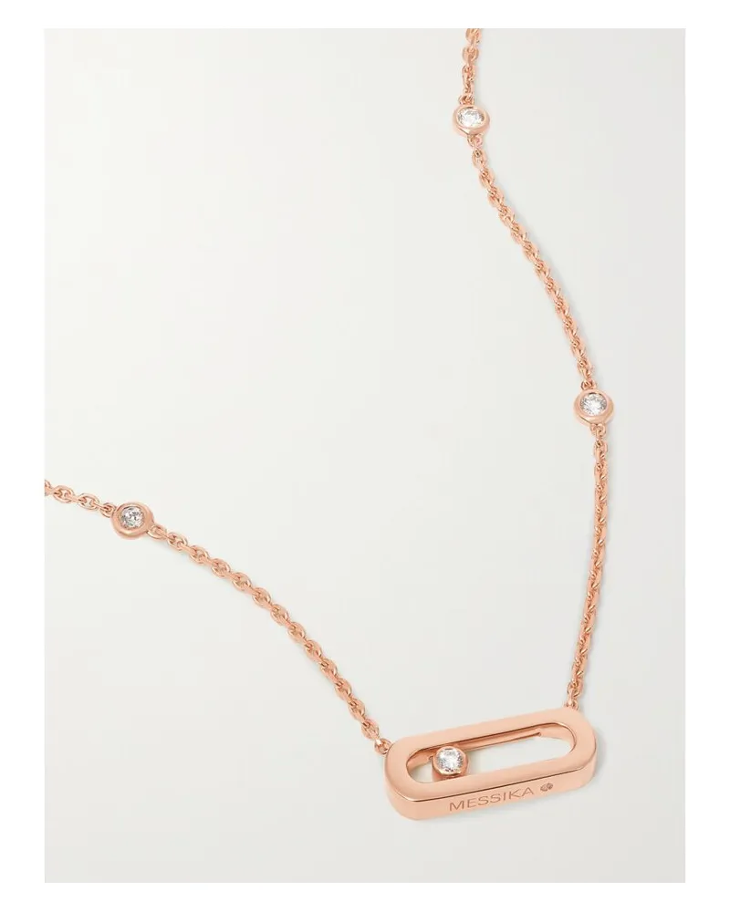 Messika Move Uno Kette Aus 18 Karat Roségold Mit Diamanten Gold