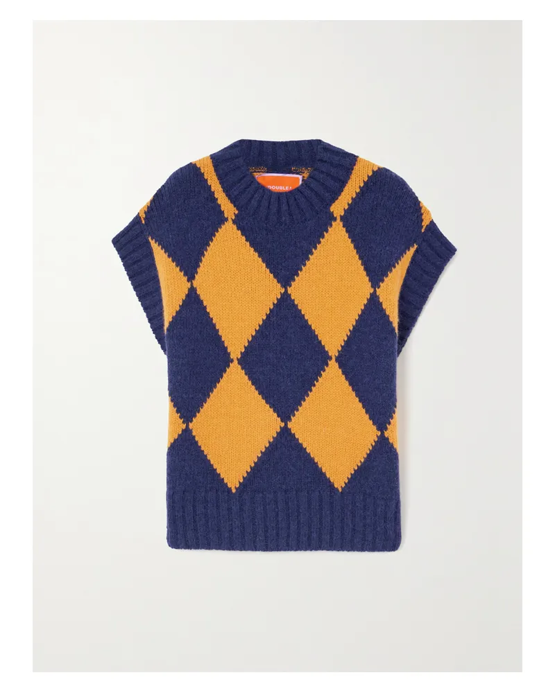 La DoubleJ Strickpullunder Mit Argyle-muster - Blau Blau