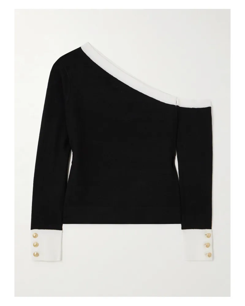 L'Agence Maeva Asymmetrischer Pullover Aus Strick - Schwarz Schwarz