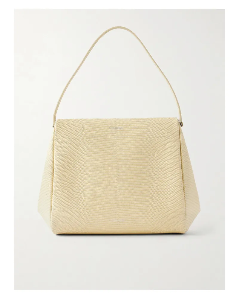 Calvin Klein Tina Snake-effect Leather Clutch Bag - Neutrals Neutrals