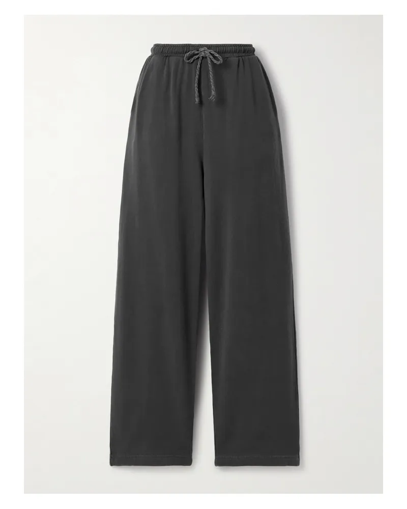 The Elder Statesman Daily Jogginghose Mit Weitem Bein Aus Einer Baumwoll-kaschmirmischung - Grau Grau