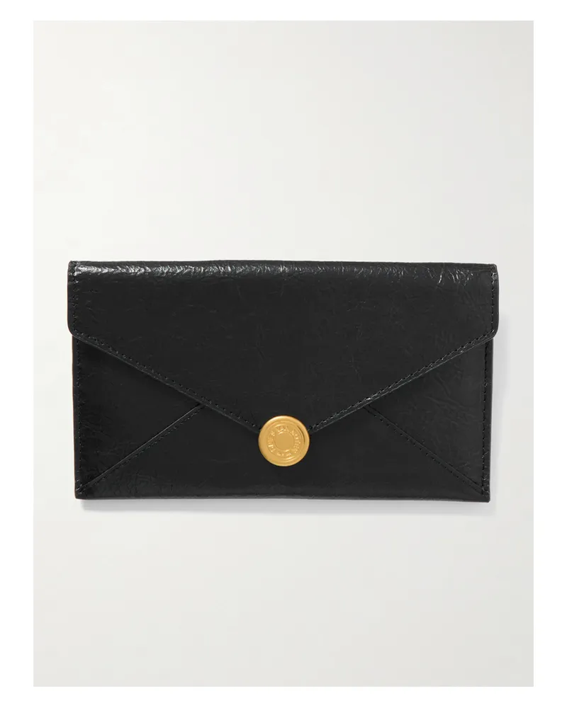 Dries van Noten Mittelgroße Tote Aus Strukturiertem Leder - Schwarz Schwarz