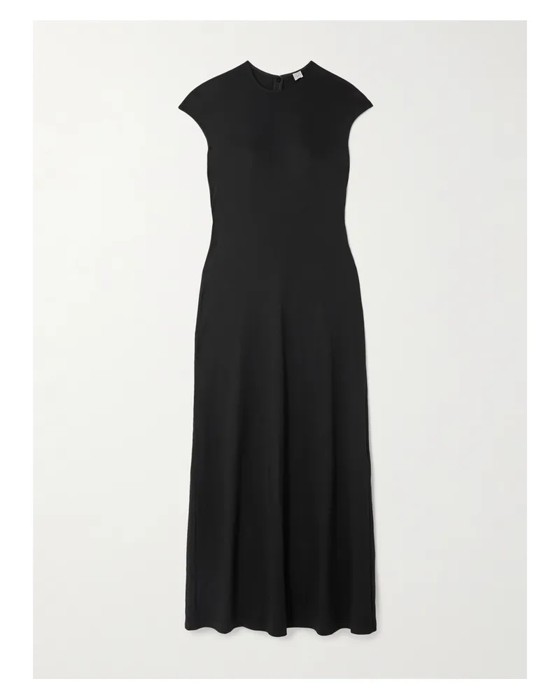 Totême Garderob Midikleid Aus Stretch-jersey - Schwarz Schwarz