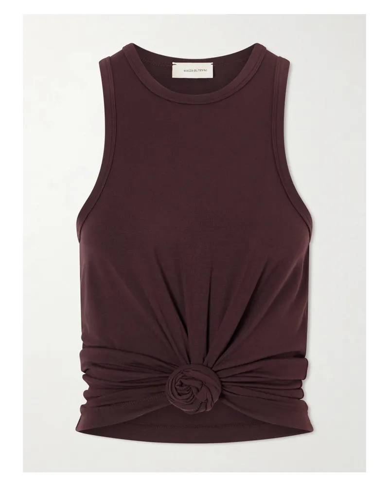 Magda Butrym Cotton-stretch Tank Top - Brown Brown