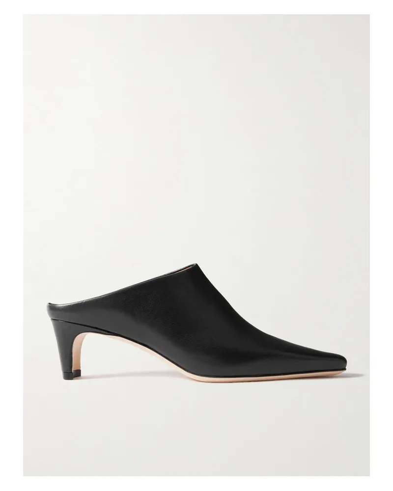 STAUD Wally Mules Aus Leder - Schwarz Schwarz