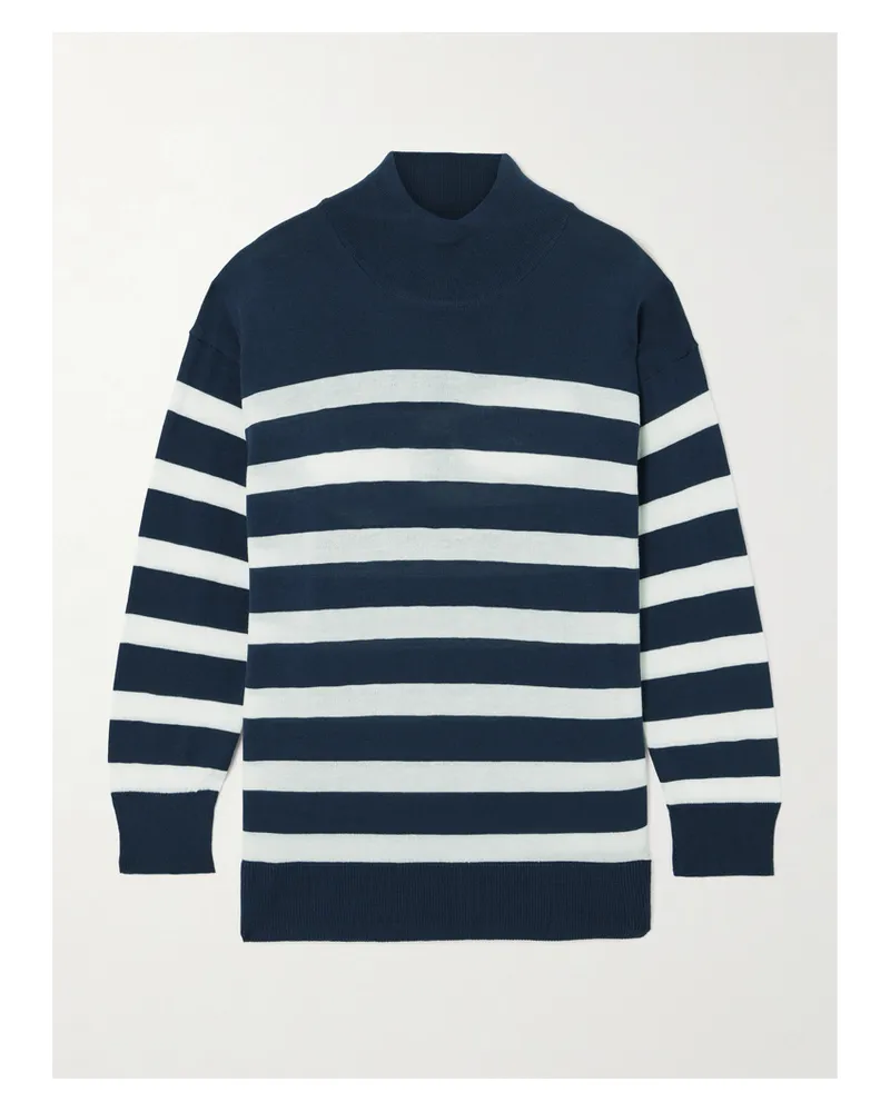 WE NORWEGIANS Hjellestad Gestreifter Pullover Aus Einer Mischung Aus Merinowolle Und Baumwolle - Blau Blau