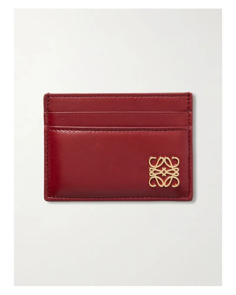 Loewe Anagram Kartenetui Aus Leder Mit Verzierung - Rot Rot