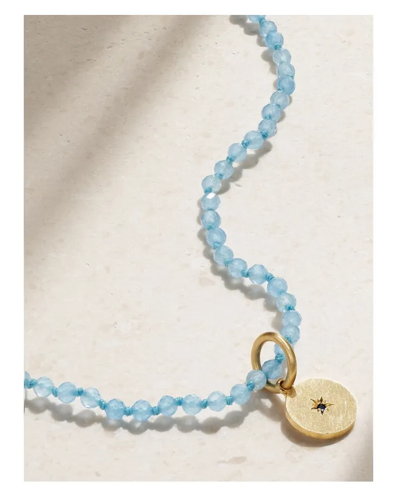 Andrea Fohrman Full/ New Moon Kette Aus 14 Karat Gold Mit Chalcedonen - Blau Blau