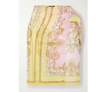 Printed Georgette Pareo - Yellow