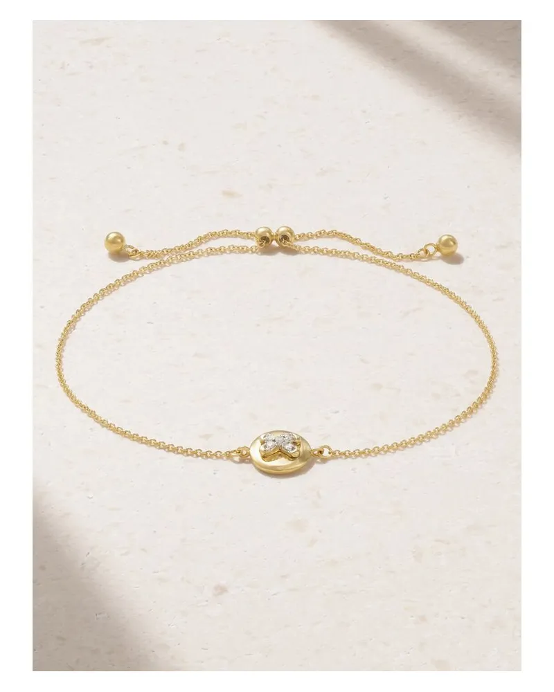 Stone & Strand Button Armband Aus 14-karätigem Gold Mit Diamanten Gold