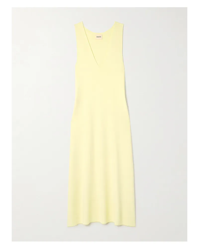 KHAITE Keran Midikleid Aus Stretch-strick - Gelb Gelb