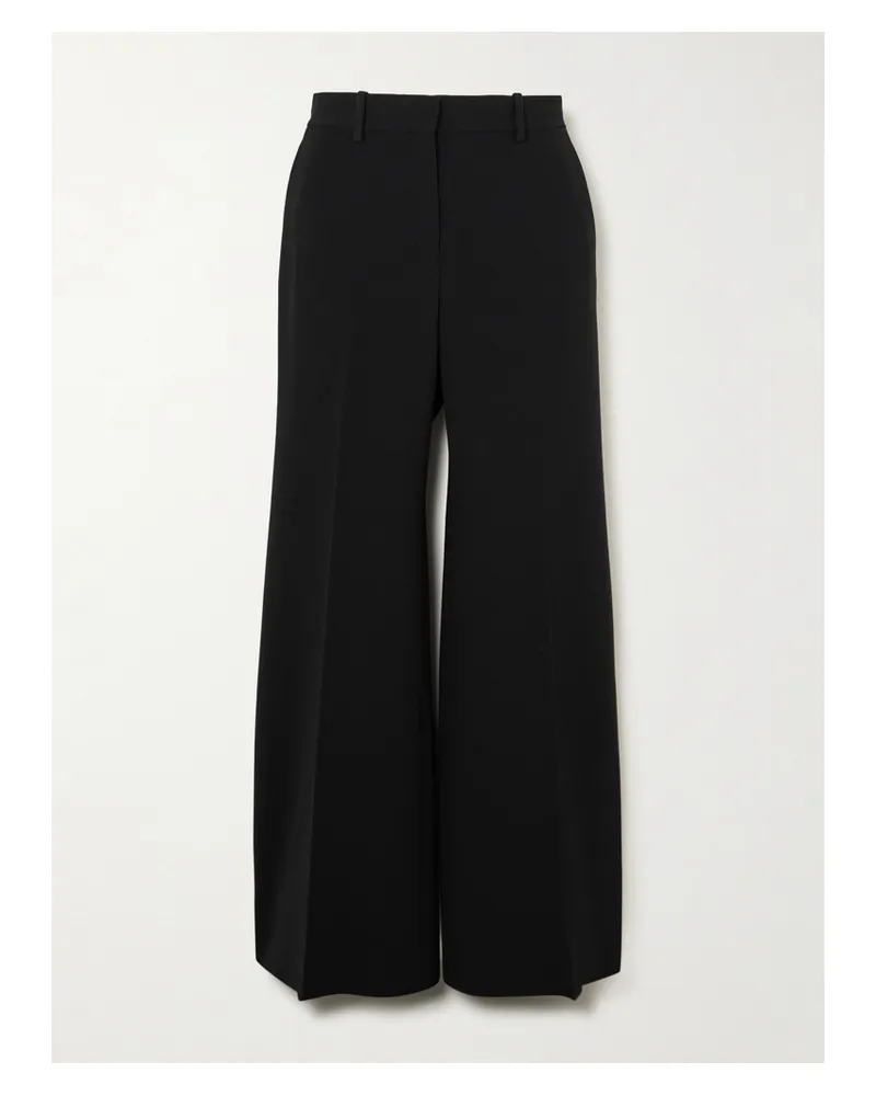 Theory Hose Mit Weitem Bein Aus Crêpe - Schwarz Schwarz