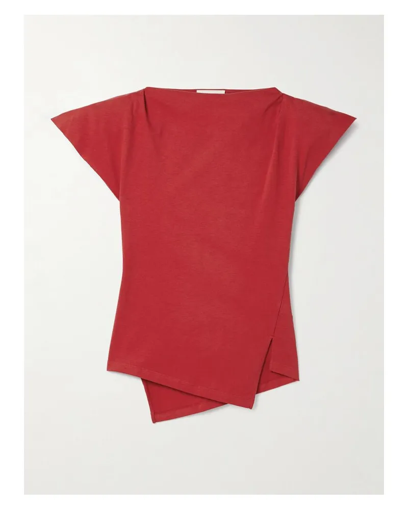 Isabel Marant Sebani Asymmetrisches T-shirt Aus Baumwoll-jersey - Rot Rot