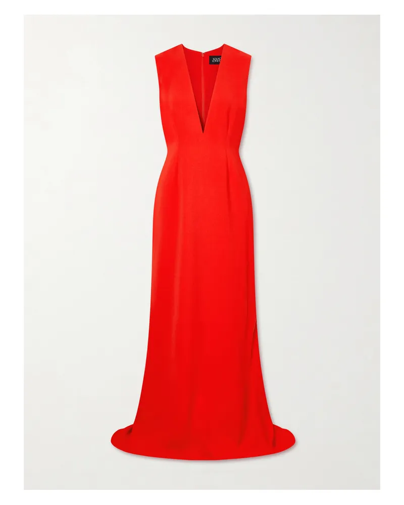 Solace London Althea Crepe Gown - Red Red
