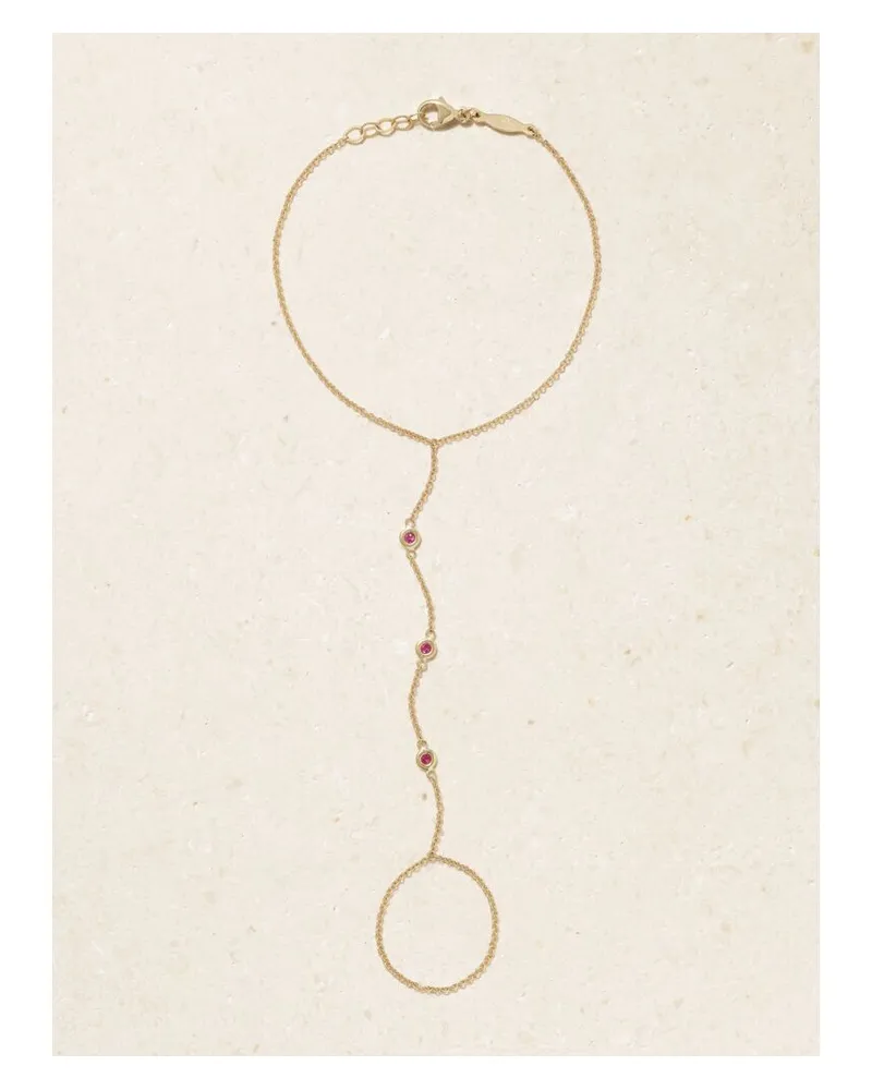Jacquie Aiche Armband Aus 14 Karat Gold Mit Saphiren Gold