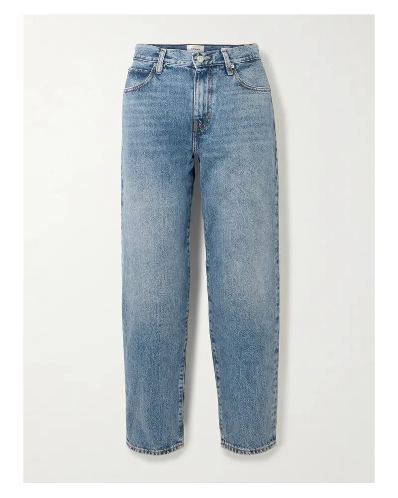 Frame Denim The Candle Verkürzte, Halbhohe Jeans Mit Geradem Bein - Blau Blau