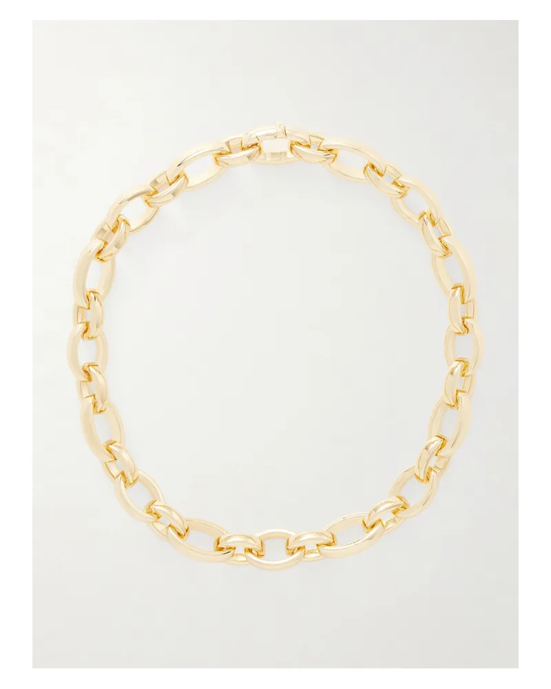 Roxanne Assoulin Puffy Goldfarbene Kette Mit Kristallen Gold