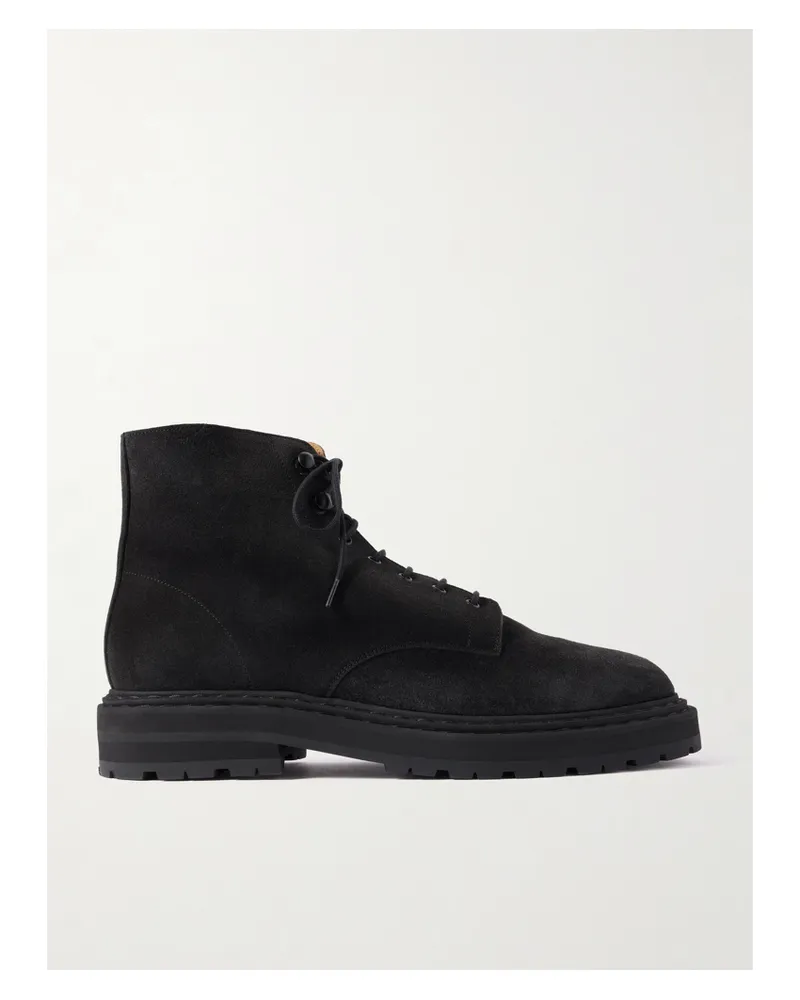 LEGRES 57 Ankle Boots Aus Veloursleder - Schwarz Schwarz