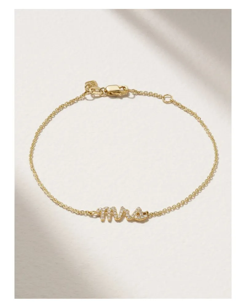 Sydney Evan Mrs Armband Aus 14 Karat Gold Mit Diamanten Gold