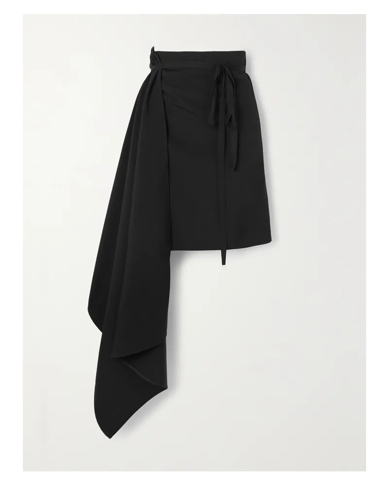 Ann Demeulemeester Wickelrock Aus Wolle - Schwarz Schwarz