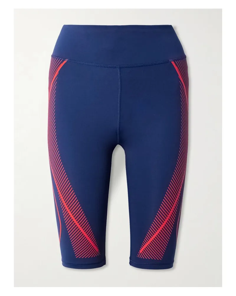 adidas Truepace Bike Verkürzte Leggings Aus Recyceltem Stretch-material Mit Prints - Blau Blau