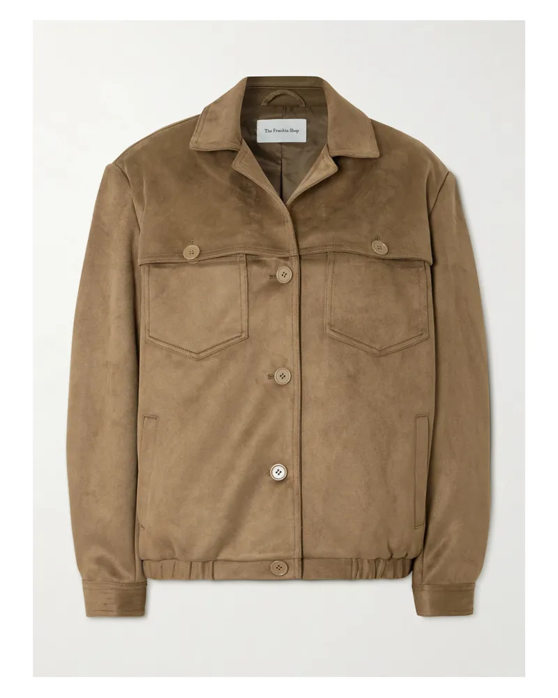 FRANKIE Shop Hester Gebürstete Jacke - Braun Braun
