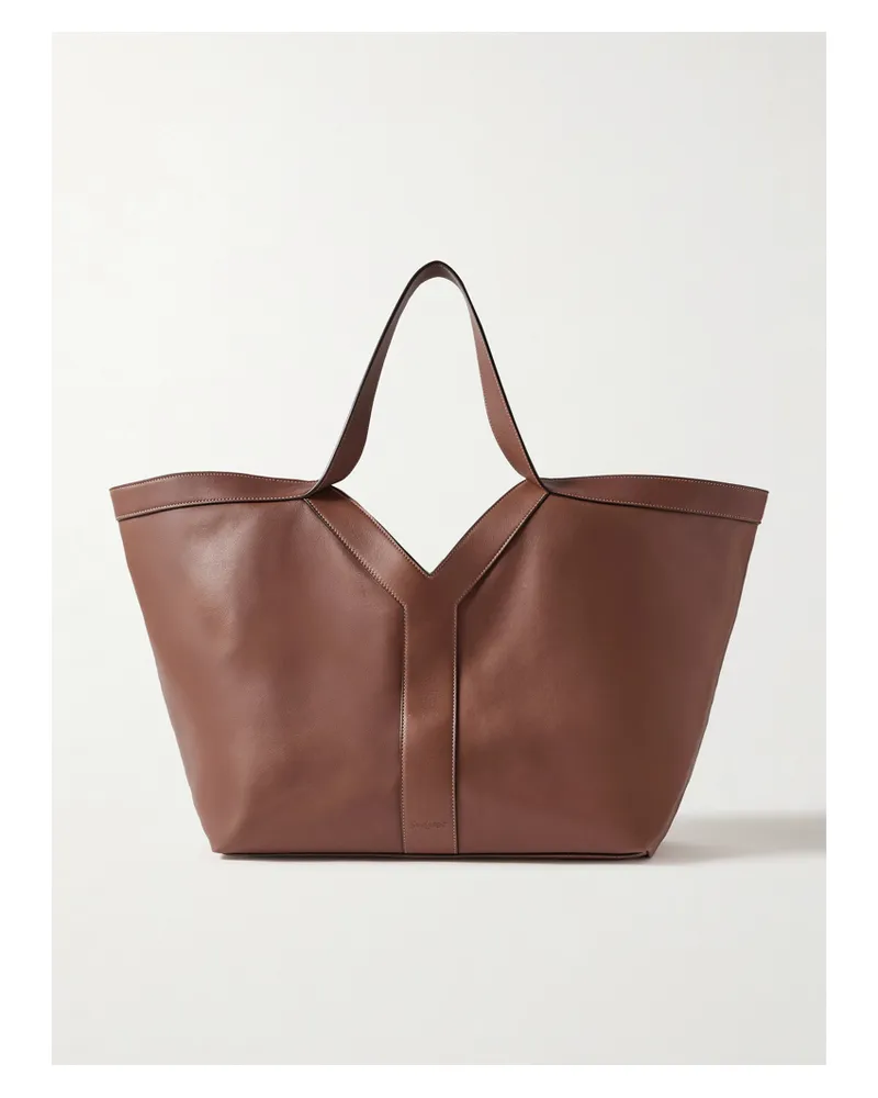 Saint Laurent Y Leather Tote - Brown Brown