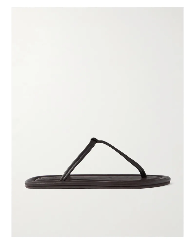 St. Agni T Zehensandalen Aus Leder - Braun Braun