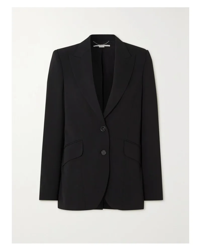 Stella McCartney Net Sustain Blazer Aus Woll-twill Mit Stretch-anteil - Schwarz Schwarz
