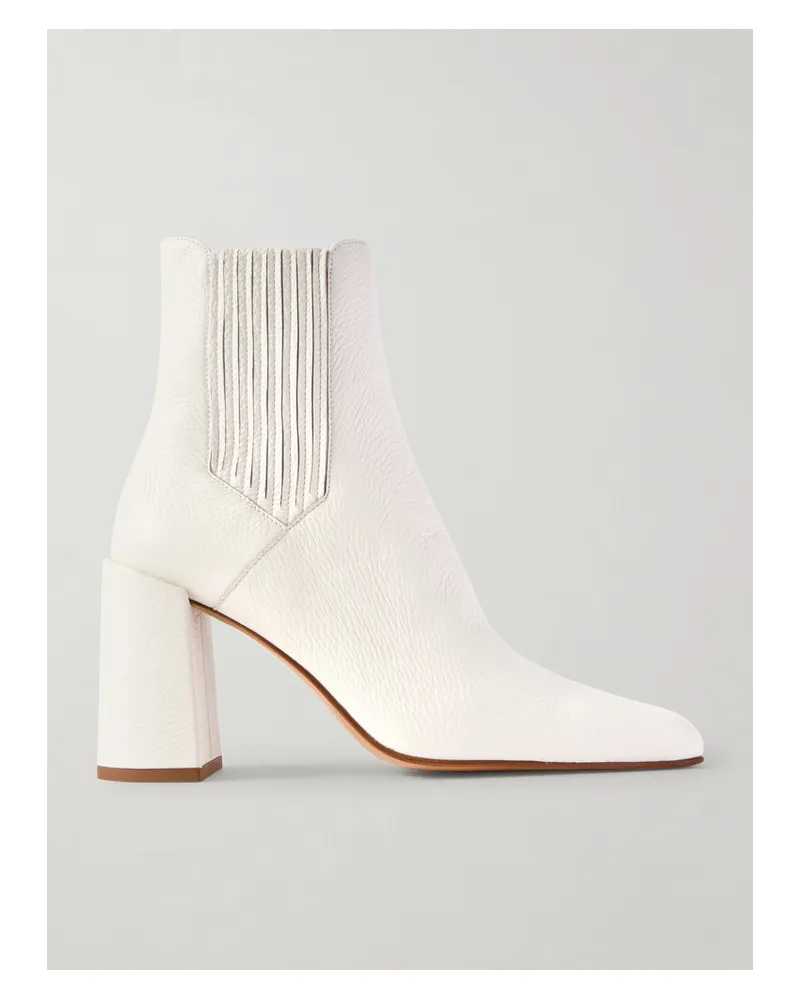 Gabriela Hearst Luke Textured-leather Chelsea Boots - White White