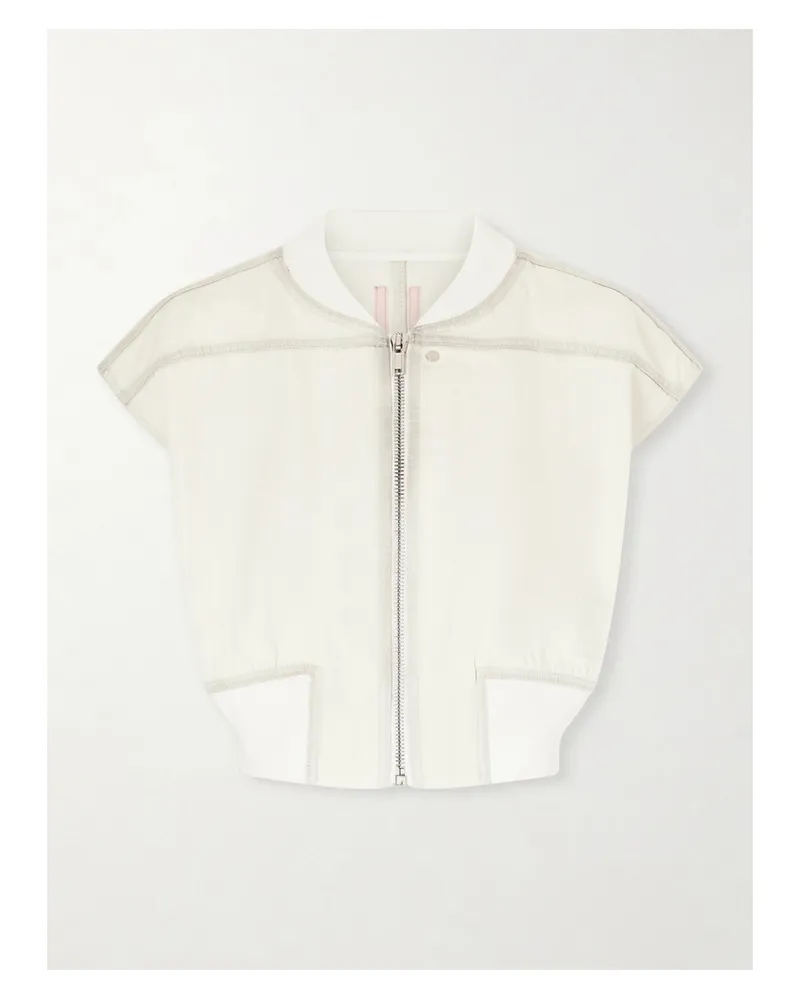 Rick Owens Cropped Denim Vest - Neutrals Neutrals