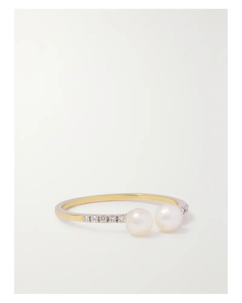 MATEO Ring Aus 14 Karat Gold Mit Perlen Und Diamanten Gold