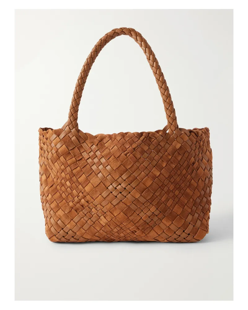 The Row Ruth Woven Leather And Suede Tote Bag - Neutrals Neutrals