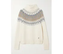 Ingrid Rollkragenpullover Aus Kaschmir Mit Fair-isle-muster - Elfenbein