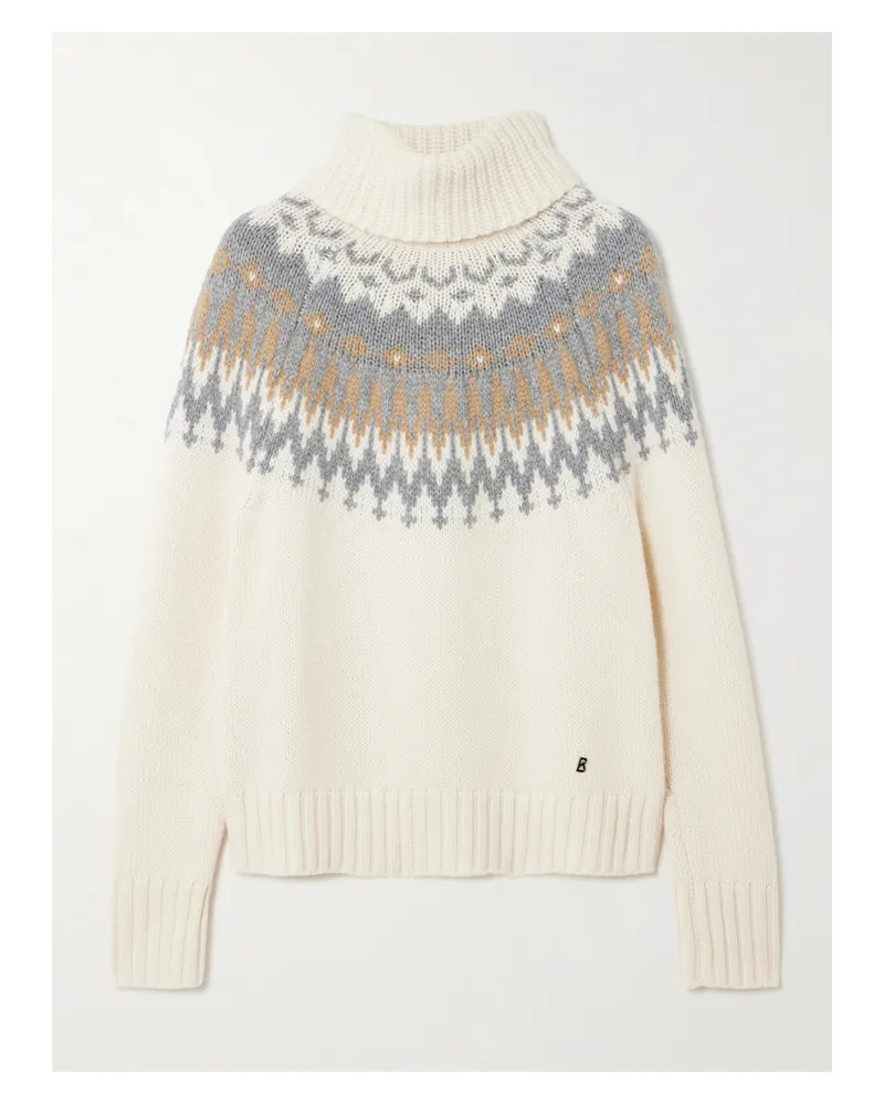 Bogner Ingrid Rollkragenpullover Aus Kaschmir Mit Fair-isle-muster - Elfenbein Elfenbein