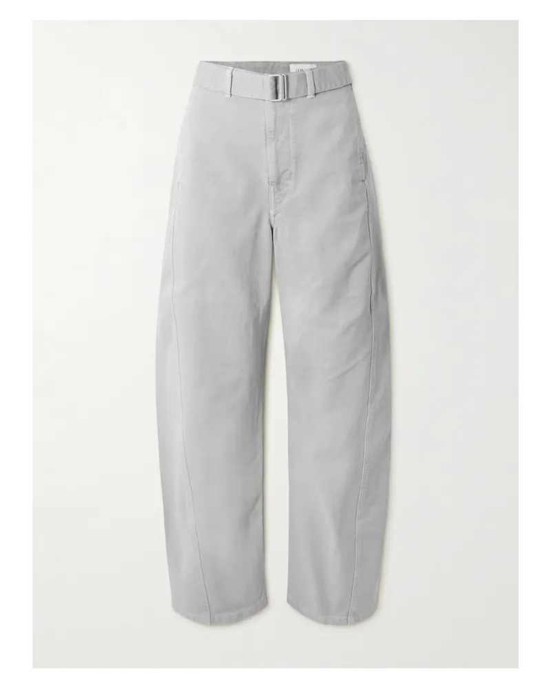 Christophe Lemaire Twisted Hoch Sitzende Barrel-jeans Mit Gürtel - Blau Blau